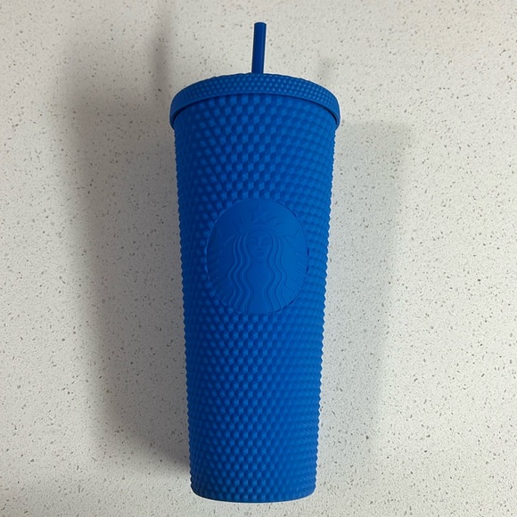 Starbucks 2021 China Matte Blue Studded Venti 24 oz Tumber NEW - Picture 1 of 4